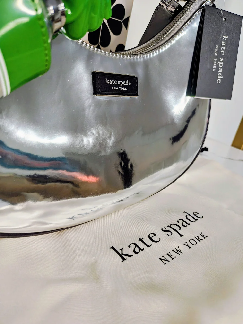 Kate Spade New York Sam Icon Metallic Small Convertible Crossbody, NWT